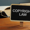 Business photo shows hand written text Copyright law