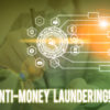 Conceptual hand writing showing Anti Money Laundering. Concept meaning regulations stop generating income through illegal actions Picture photo network scheme with modern smart device